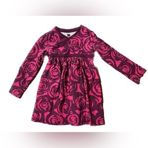 Tea Rose Wrap Neck Dress